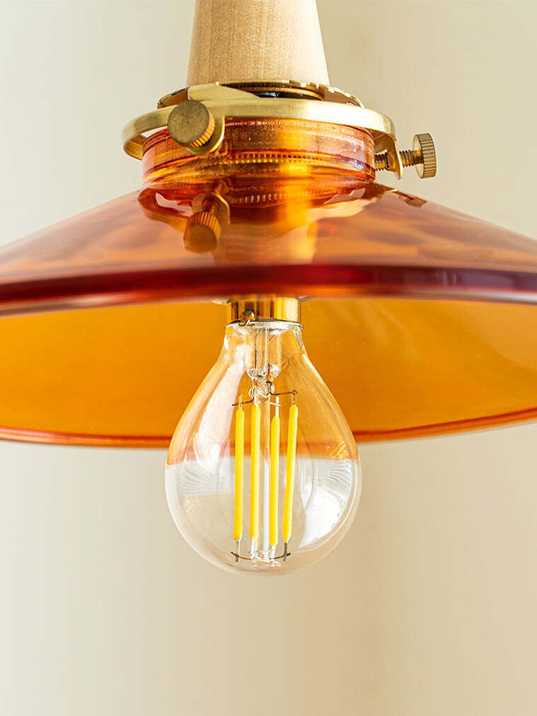 オレンジガラスペンダントランプ