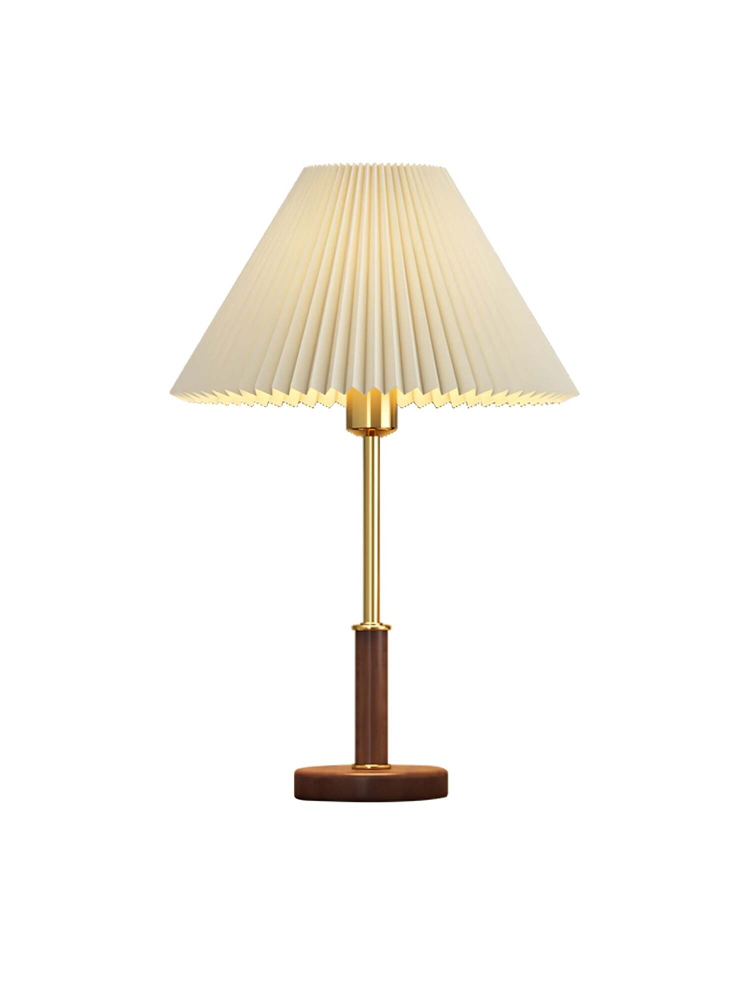 プリーツ木製テーブルランプ
