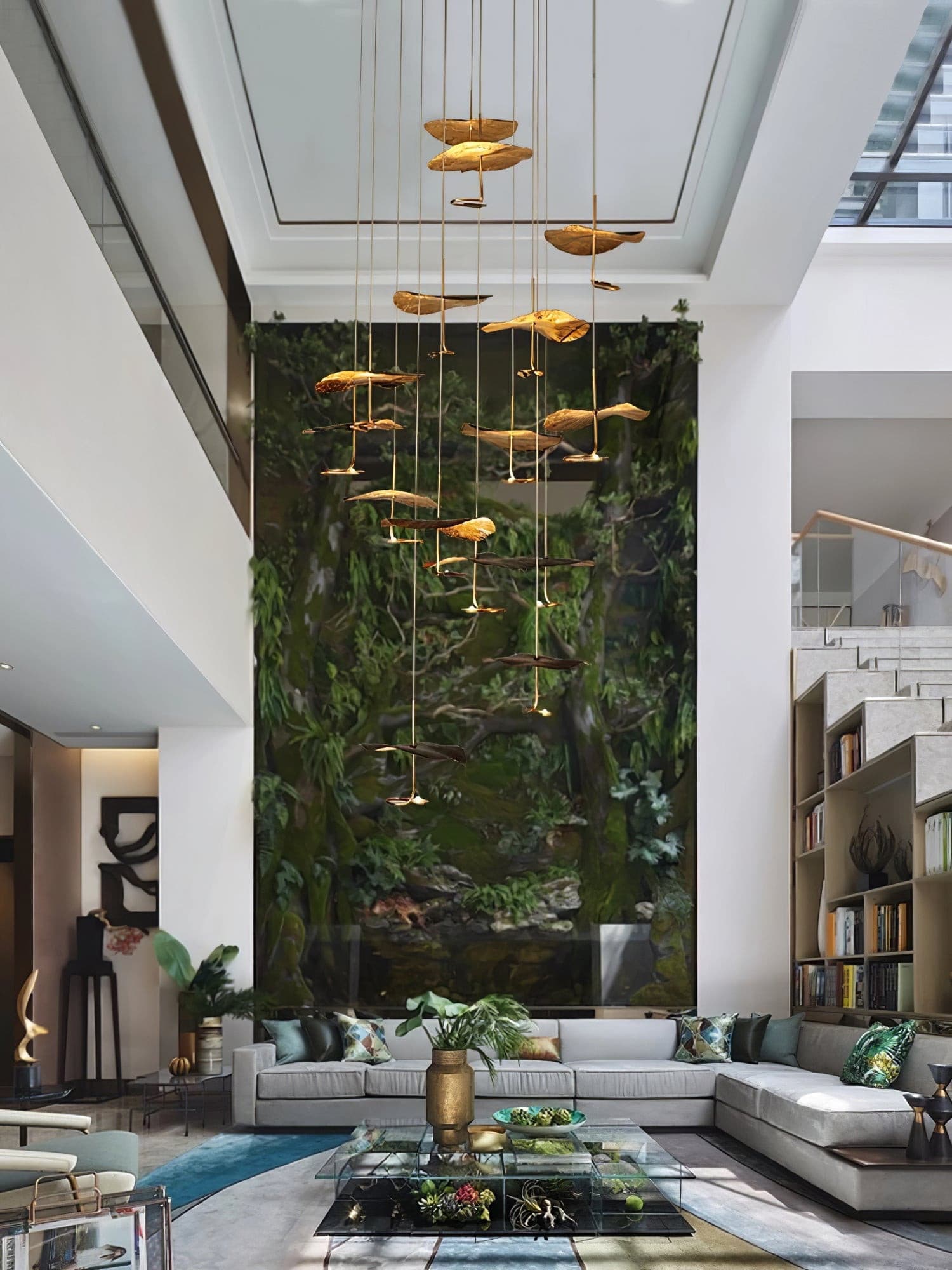 葉っぱシャンデリア 蓮の葉のシャンデリア