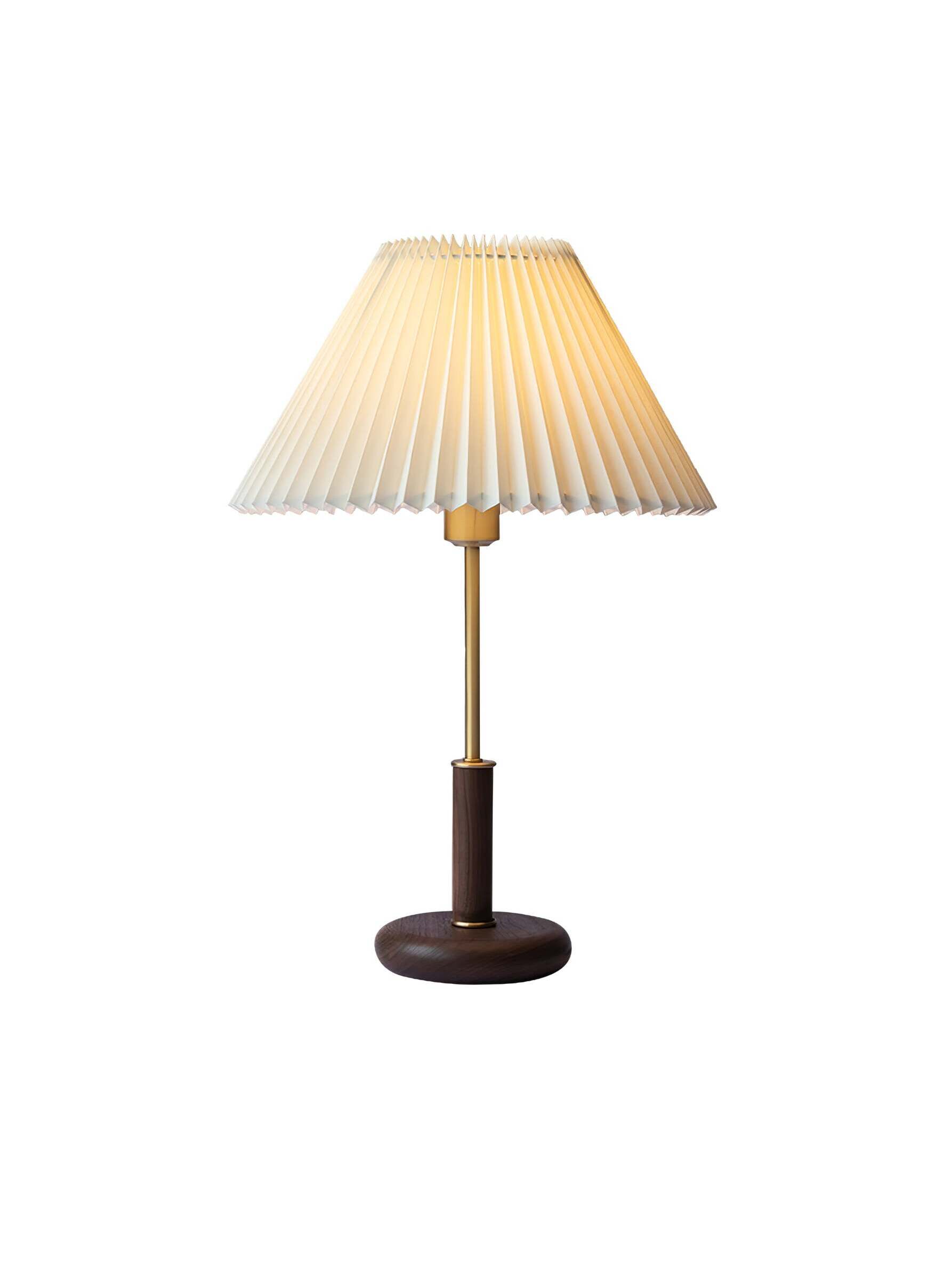 プリーツ木製テーブルランプ