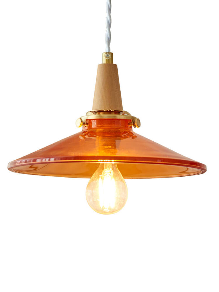 オレンジガラスペンダントランプ